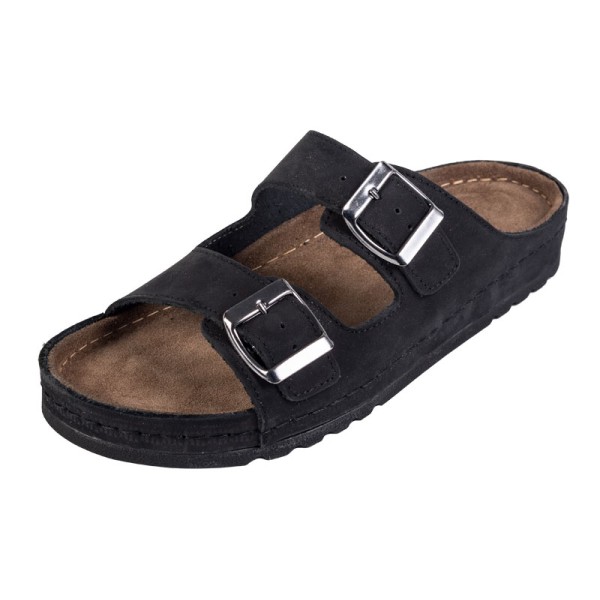 Női orvosi cipő MEMORY - Flip flops - BZ110 - Fekete Nubuck