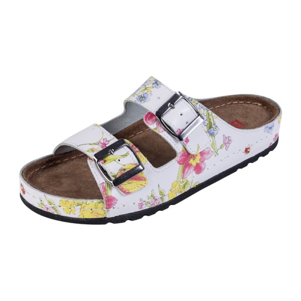 Medizinische Damenschuhe MEMORY – Flip-Flops – BZ110 – Blumenmuster