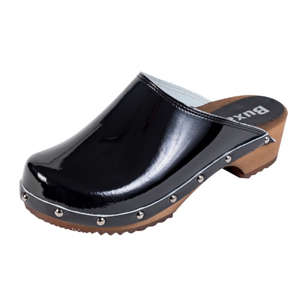 Damen-Clogs Klasik PE10 - Schwarz glänzend