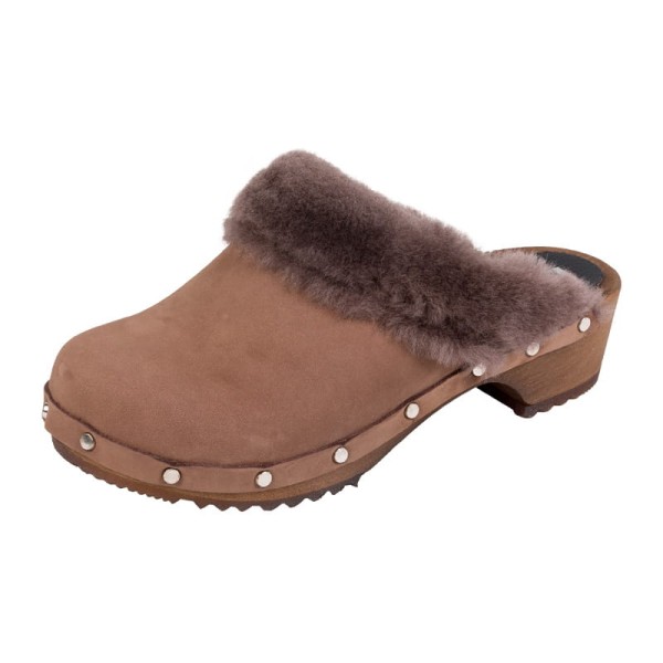 Women's Heated Clogs Klasik PF2 - Brown Nubuck