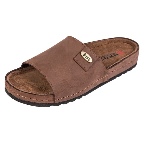 Women's medical shoes MEMORY - Flip flops - BZ115 - Brown Nubuck