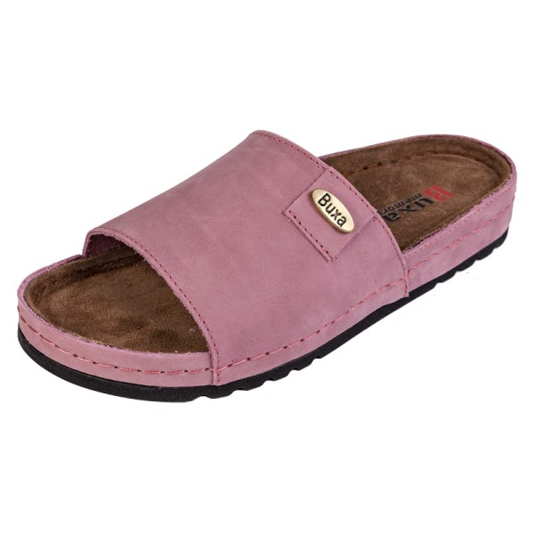 Pantofi medicali de dama MEMORY - Slapi - BZ115 - Nubuck roz