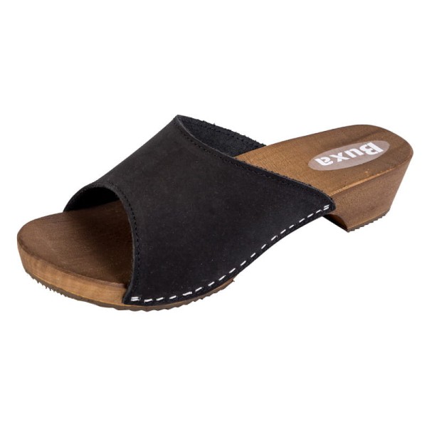 Damen Clogs Flip Flops W40 - Schwarzes Nubuk