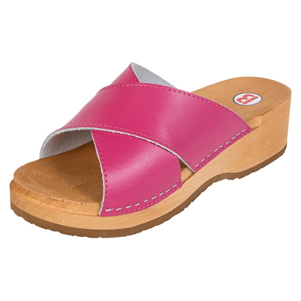 Damen-Plateau-Clogs PZM6 – Himbeere