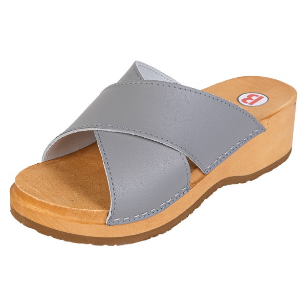 Damen-Plateau-Clogs PZM6 – Grau