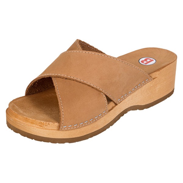 Women's Platform Clogs PZM6 - Honey Nubuck