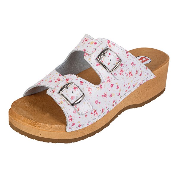 Damen-Clogs mit Plateau PZM5 – Blumenmuster